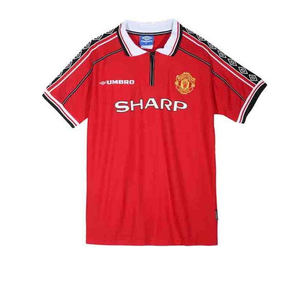 Manchester united home jersey mens retro shirt 1998-1999